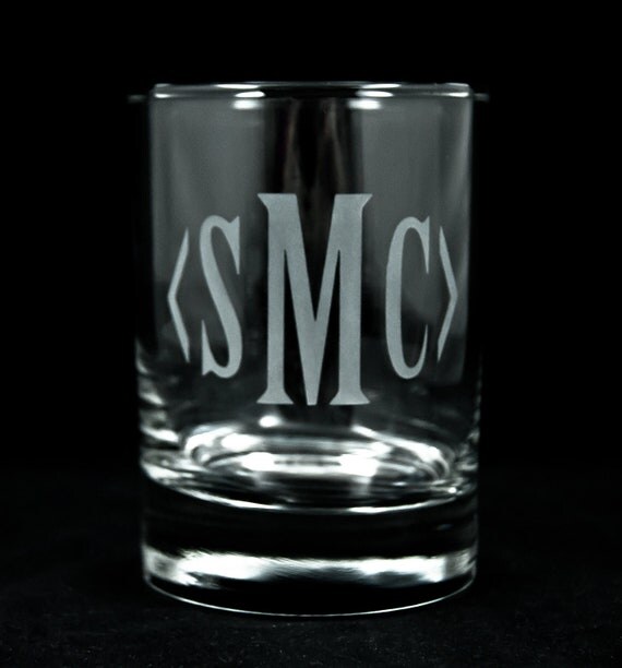 Items similar to Monogrammed Personalized Rocks Whiskey Glass on Etsy