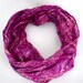 Infinity Scarf loop by Tocamade organza silk recycled woman pink neck accesories RF