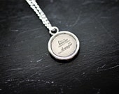 Brave 14 mm silver plated pendant