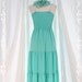 About Love - Powder Freshly Blue Gorgeous Maxi Dress Lacy Halter Sweet Lady Vintage Inspired Dress