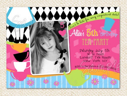 Tea Party Birthday Invitation