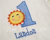 You Are My Sunshine Birthday Shirt Boys Girls Applique Personalized 1st 2nd 3rd 4th Tshirt Toddler Children