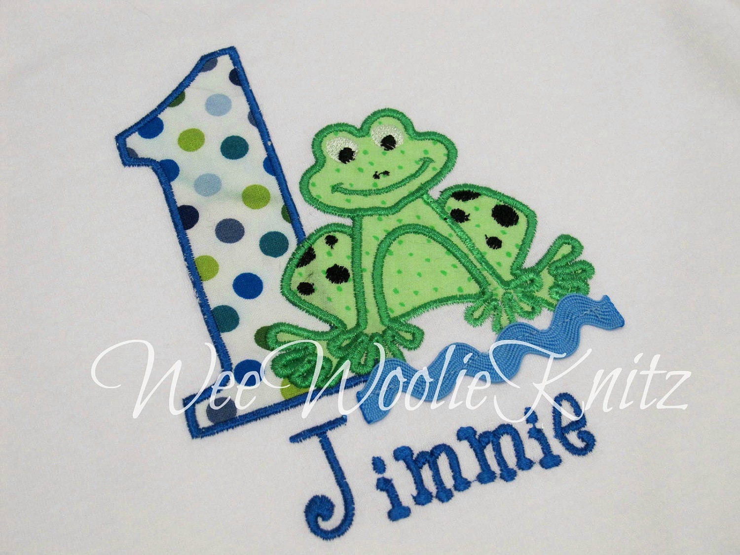 Boys Friendly Frog Birthday T Shirt Personalized  Applique ANY NUMBER Toddler 1st 2nd 3rd Girls