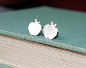 Silver Apple Earrings