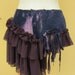 bustle skirt...stormy hued with choc net ruffles...