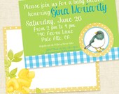 Baby Bird Baby Shower Party Invitation and Thank You Kit - PRINTABLE