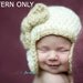 CROCHET PATTERN-Aviator bow hat