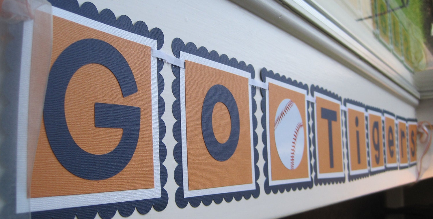 GO TIGERS MLB Detroit Tigers Banner Ready to Ship