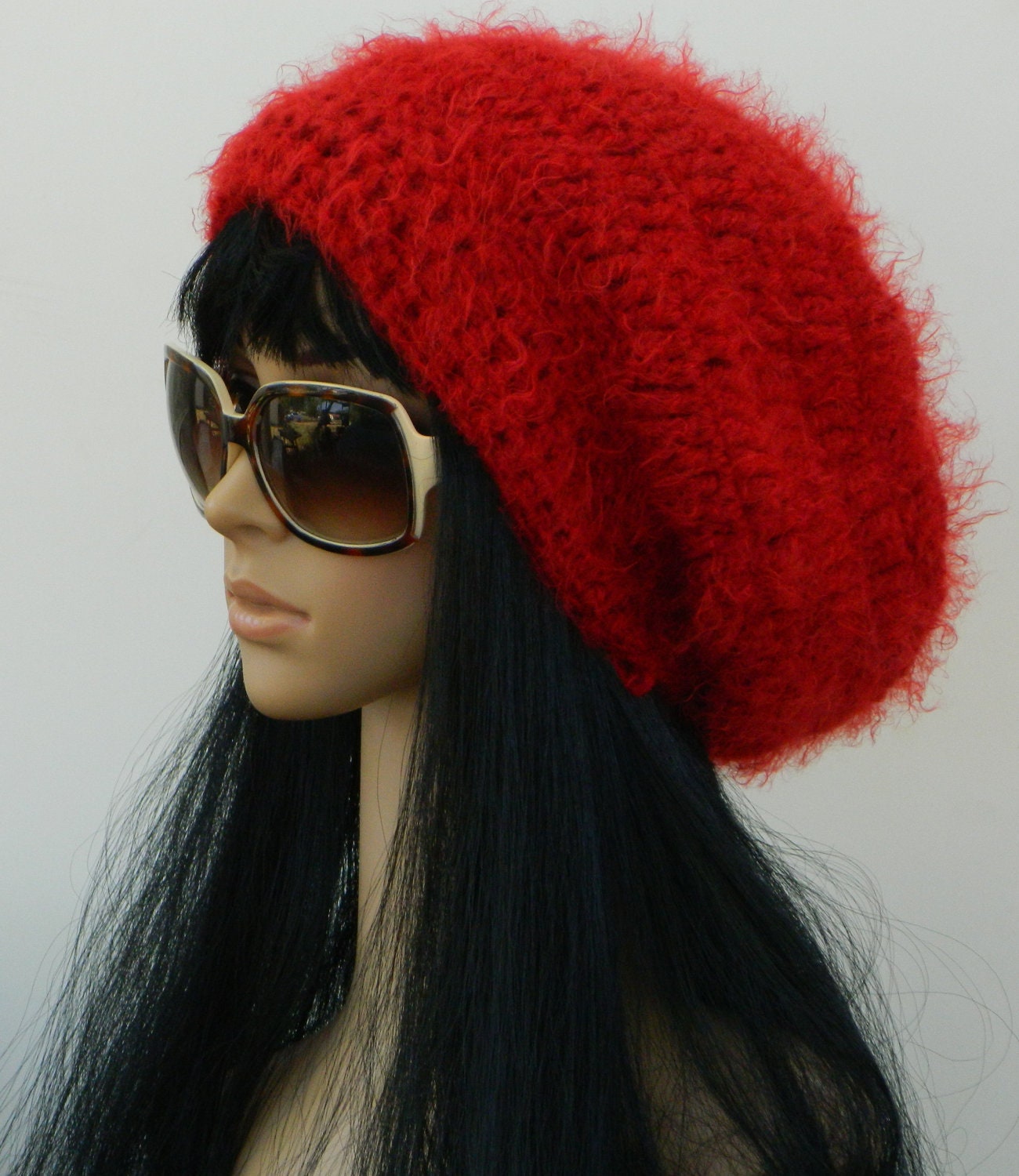 Slouchy Beanie Tams Beret Winter Beanies Earwarmers For Teens Women  In Red Strawberry