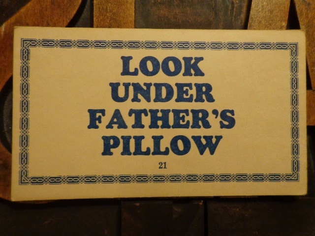 Sale U Pick LG  Letterpress 1950s Graphic  Word Sentence cards, Blue & Cream, ephemera, CLUES  gifts from Easter Bunny, See IDEAS