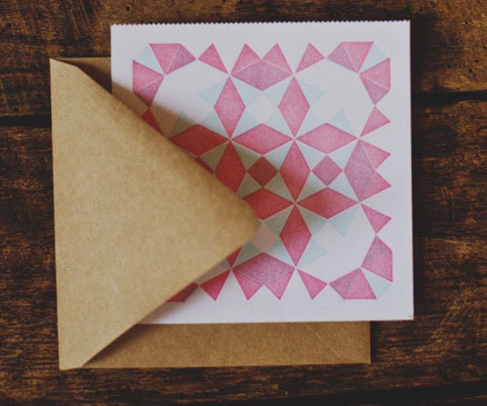 Quilt Pattern Letterpress Stationery