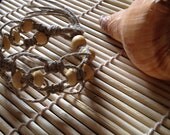 Wood Beaded 100 % Natural Hemp Macrame Cuff