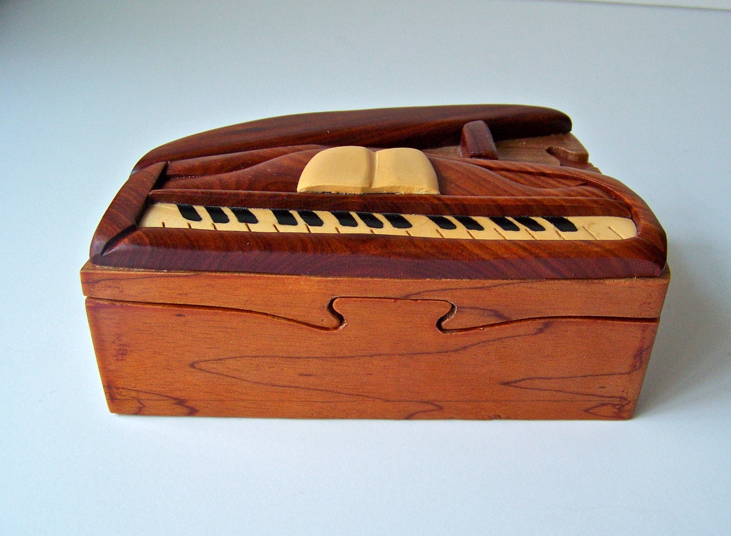 Vintage Wood Piano Puzzle Trinket Box by cynthiasattic on Etsy