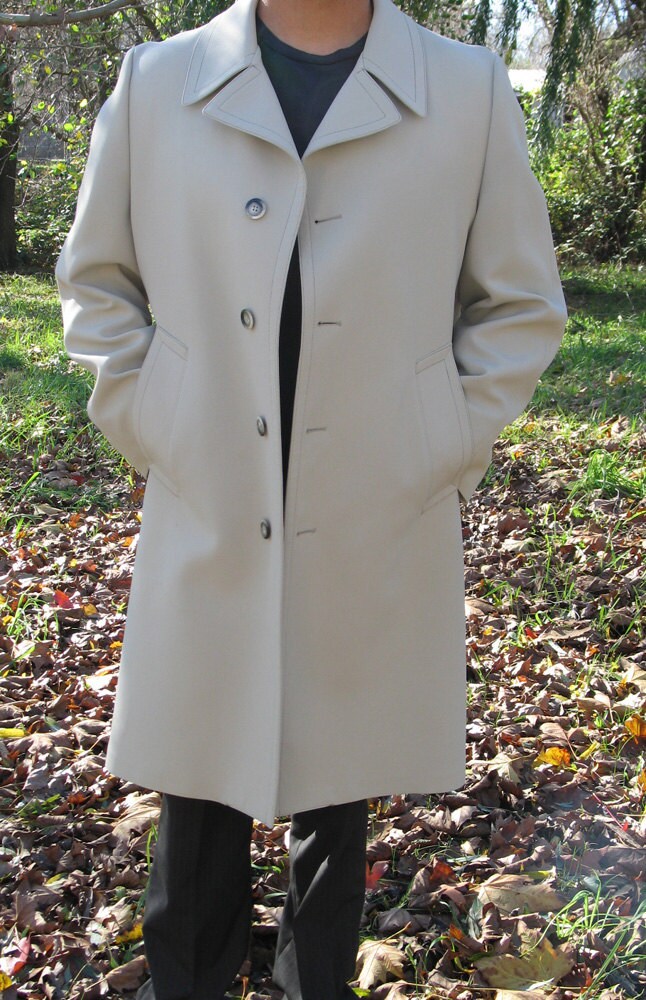 Mens Vintage London Fog Maincoat Trench Coat Size By Ifindubuy