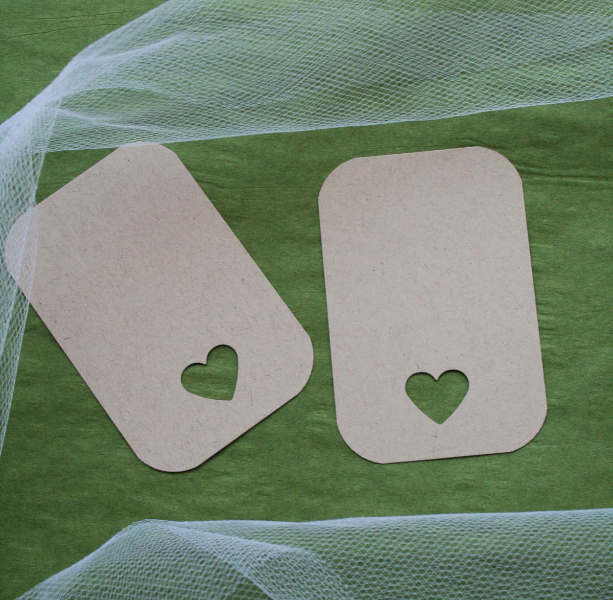 Eco Gift Tags - set of 12 recycled brown gift tags with heart embellishment.  Gift wrapping, Recycled, Eco-friendly