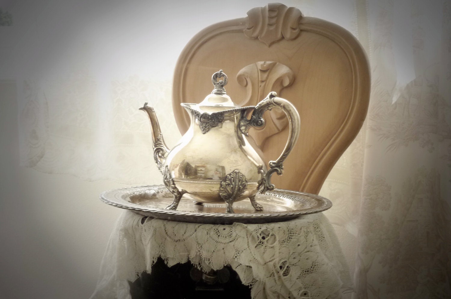Antique Silver Tea Pot, from Garden of Simples
