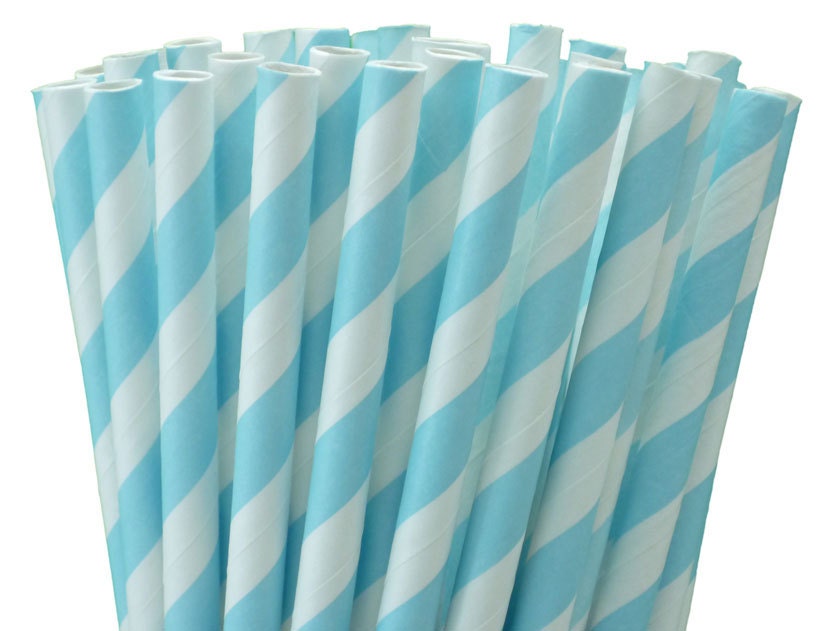 25- STRIPED PAPER STRAWS