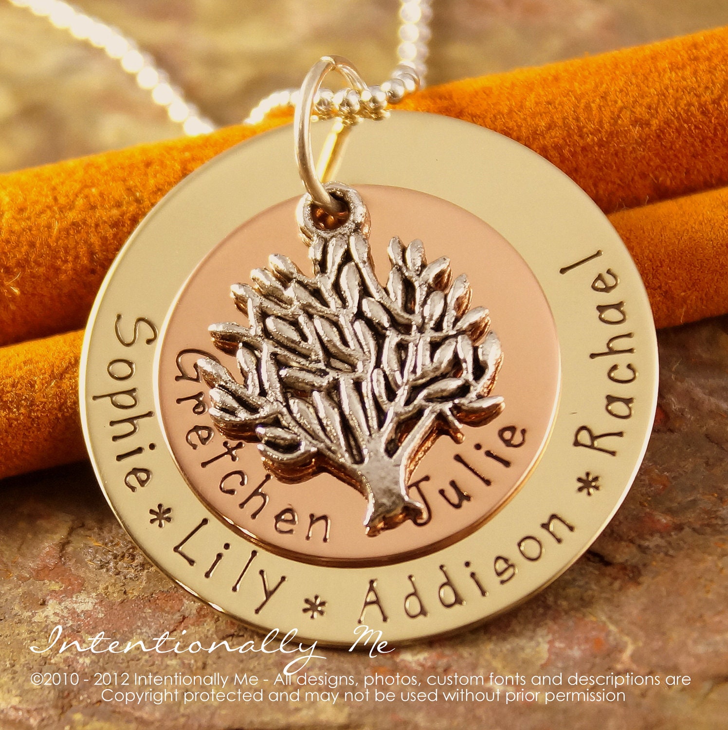 Personalized Jewlery - Hand Stamped Mommy - Grandma Necklace - Ultimate Big Family tree pendant