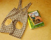 Brown Plaid Pants with Knee Patches by Papoose Clothing