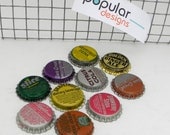 10 Assorted Tab Slice Vintage Unused Soda Pop Bottle Caps scrapbook  jewelry crafts pop art