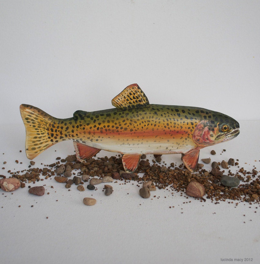 McCloud River Redband Trout made of Blue Ponderosa Pine