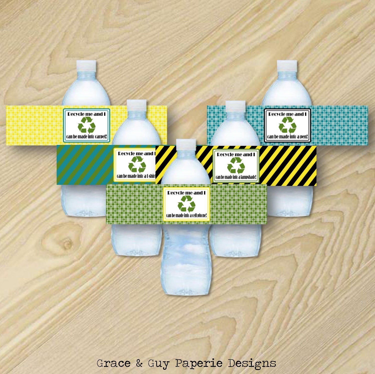 Garbage Truck Party - Water Bottle Labels - Custom Drink Labels