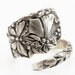 Spoon Ring Art Nouveau Butterfly in Sterling Silver, Handcrafted in Your Size (4423)
