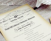 Folding Vintage Ceremony Program - Printable - Timeless Suite