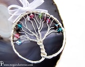 Personalized Family Tree Suncatcher-  Birthstone Tree of Life