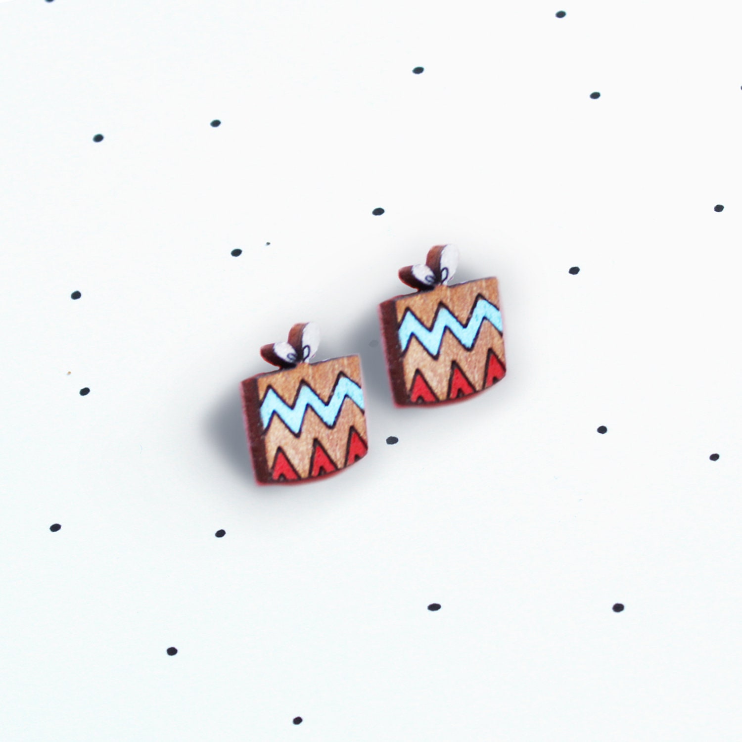 Wooden Laser Cut CHRISTMAS PRESENT Earrings