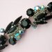 Vintage Juliana D&E Rhinestone Bracelet- Black and Aurora Borealis