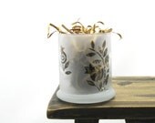 Glass Etched Pillar Candle Holder