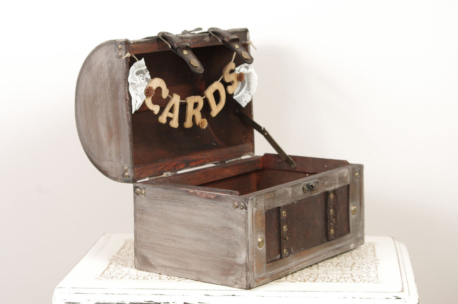 Wedding Card Trunk - Rustic Card Box - Vintage style trunk - travel and rustic style