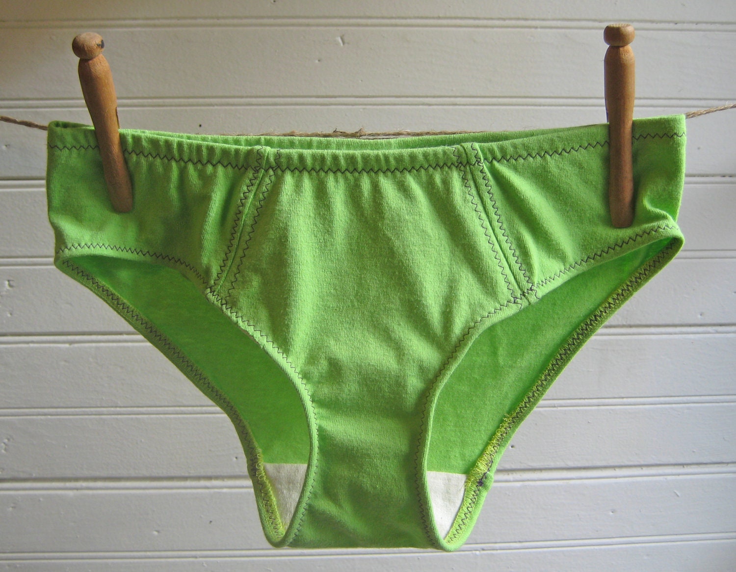 Paw Print Lime Green Boy Cut Underwear Women's 0 Ready to Ship