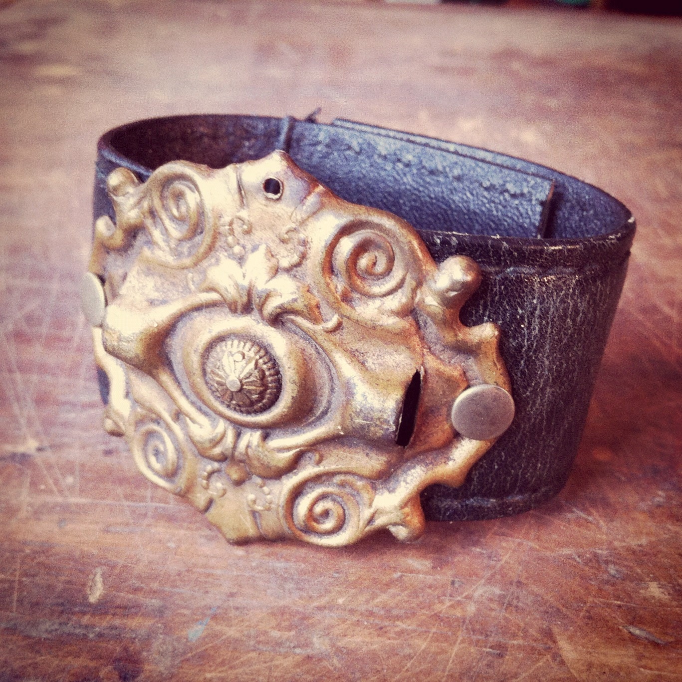 Antique Brass Drawer Pull Cuff