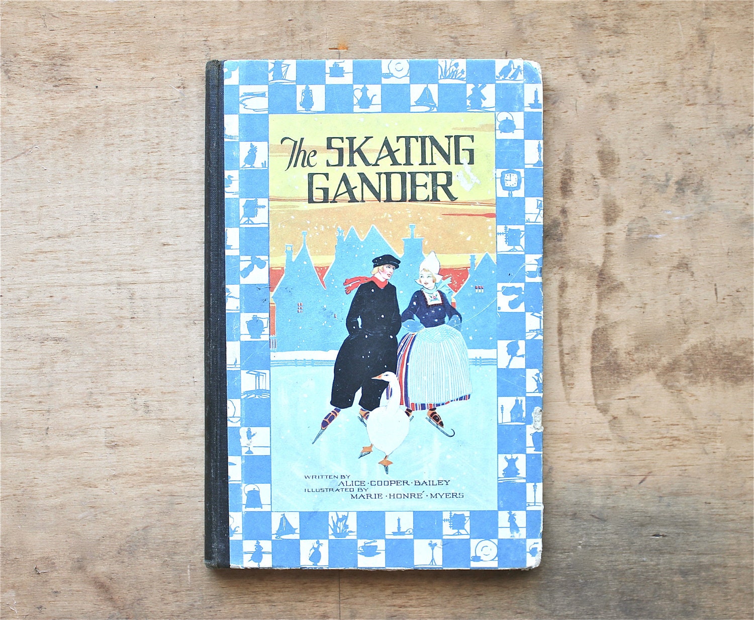 The Skating Gander - Antique Book - Antique 1927 Children's Book - Winter - Holidays