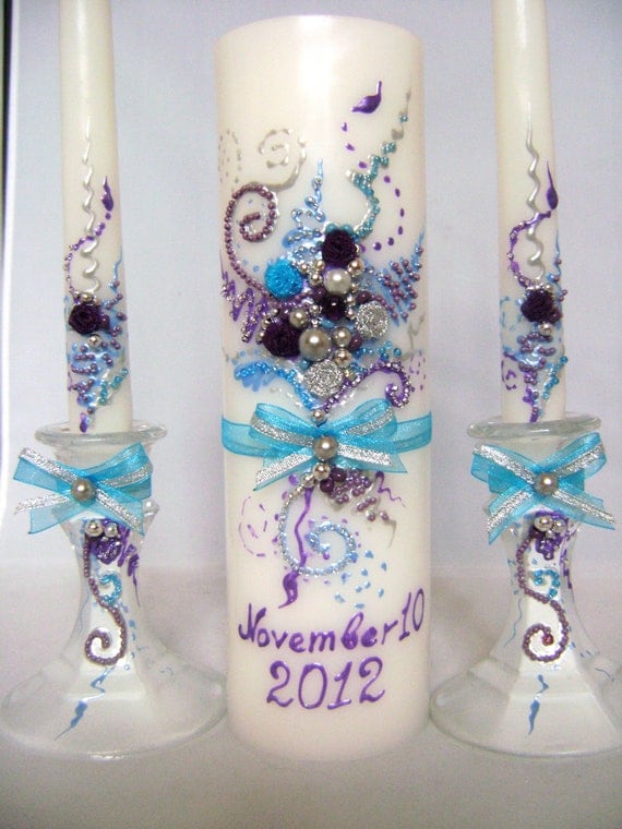 Items similar to Custom personalized Unity candle set, perfect wedding