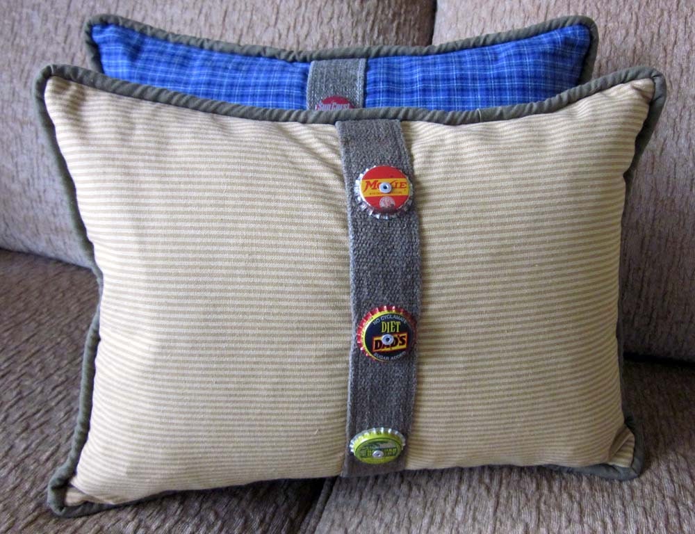Bottle Cap Accent Pillow Cover