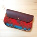 The Shelburne Clutch // Rainbow Pendleton Print and Denim with Soft Chocolate Brown Leather Closure