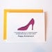 Funny Anniversary Card - Pink High Heel