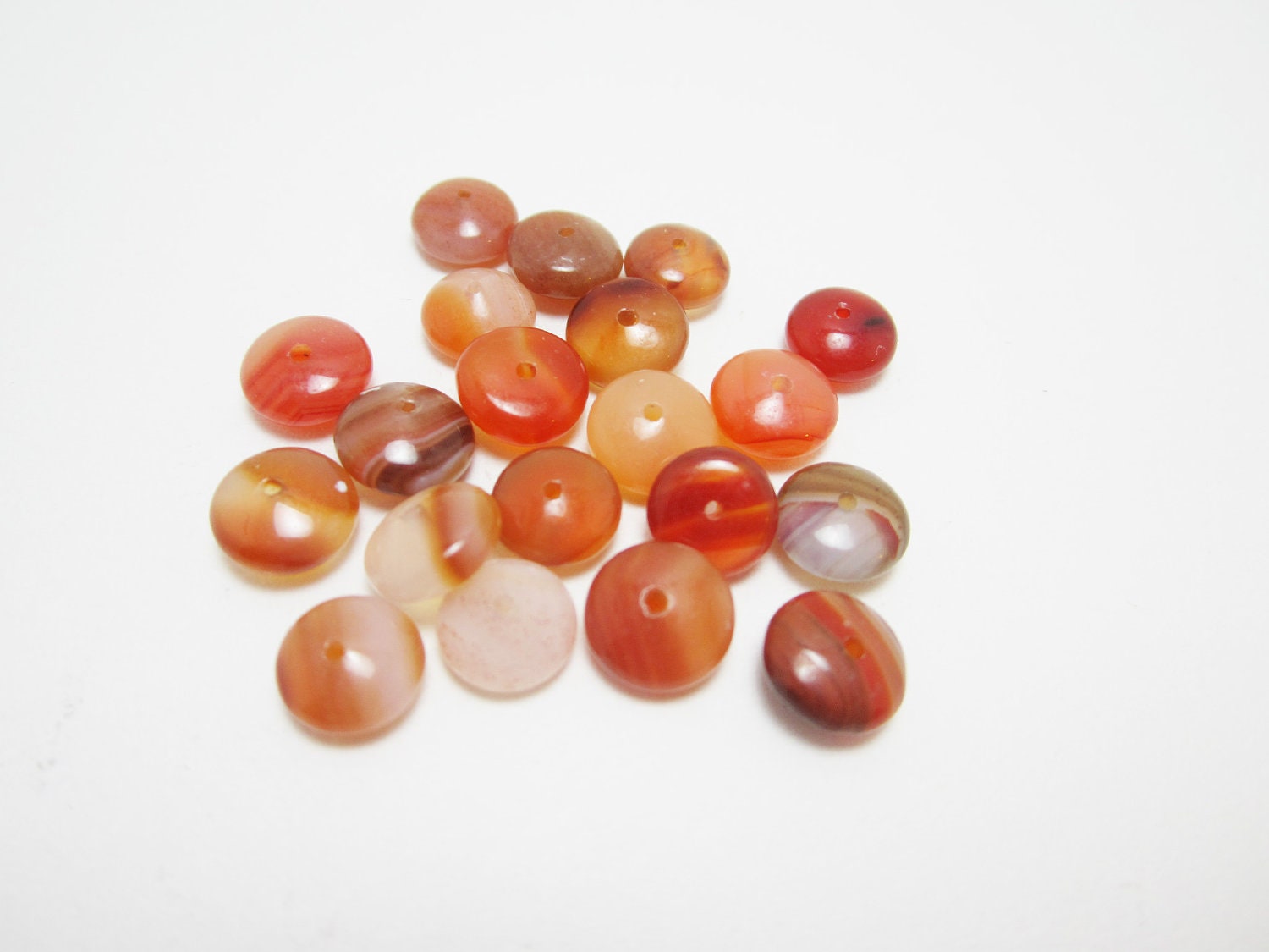 20 Simulated Jasper Rondelle Gemstone Loose Beads High Quality 4022 - WhispySnowAngel