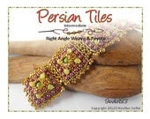Softly textured Beaded Tiles Cuff Beading Tutorial PERSIAN TILES