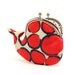 Cute rosy red whale clutch purse