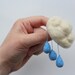 Made to order - Little white cloud with raindrops wool felt brooch - April Showers