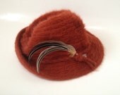 Vintage Feathery Soft Brimmed Hat - Medium