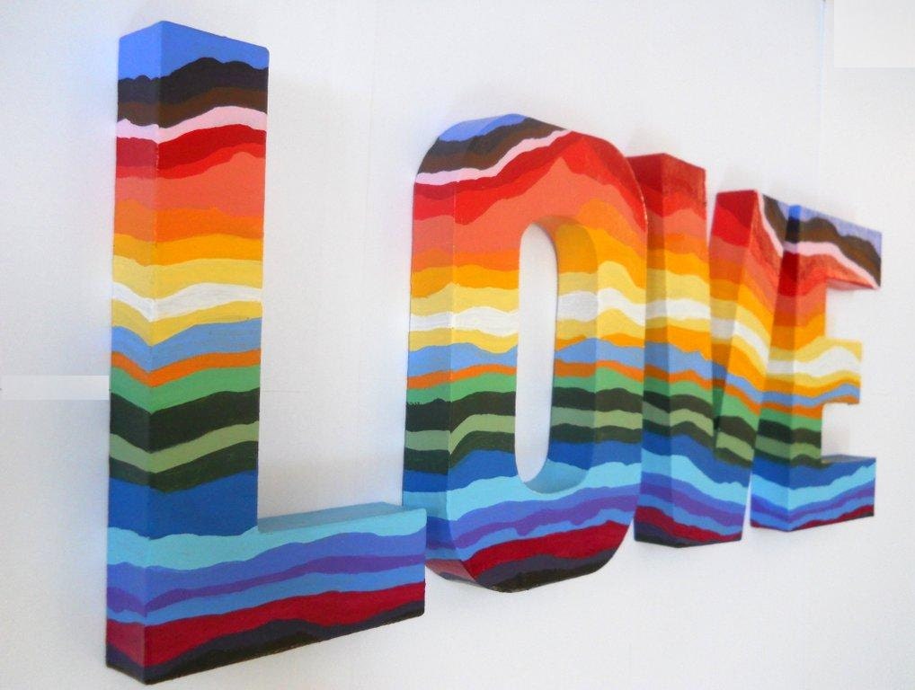 Hand Painted Rainbow LOVE Letters