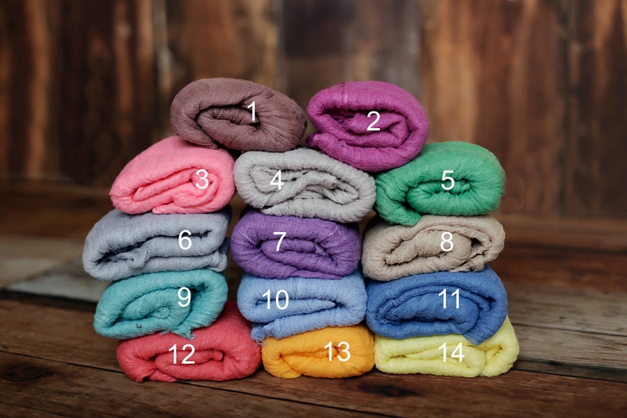4 LARGE Cheesecloth Wrap, HIGH Quality, Vibrant 26 Colors, Baby Wrap, Photography Prop, Newborn Photo Prop, Baby Wrap, 6FT x 3Ft