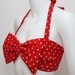 Red and White Dots Bow Bandeau