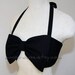 Solid Black Bow Bandeau (100% cotton fabric)