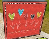 Christian Art, Scripture Art, Matthew six - Consider the Lilies, art block (size-5x5)